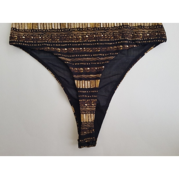 Victoria Sport Gold Mesh Bodysuit - Picture 8 of 13